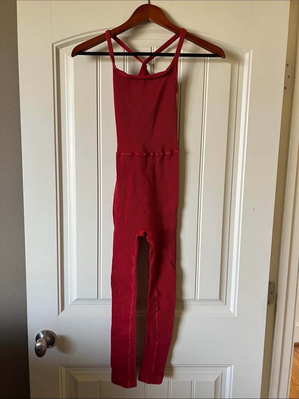 FP Movement by Free People Kids Ribbed One-Piece in Crimson Red
